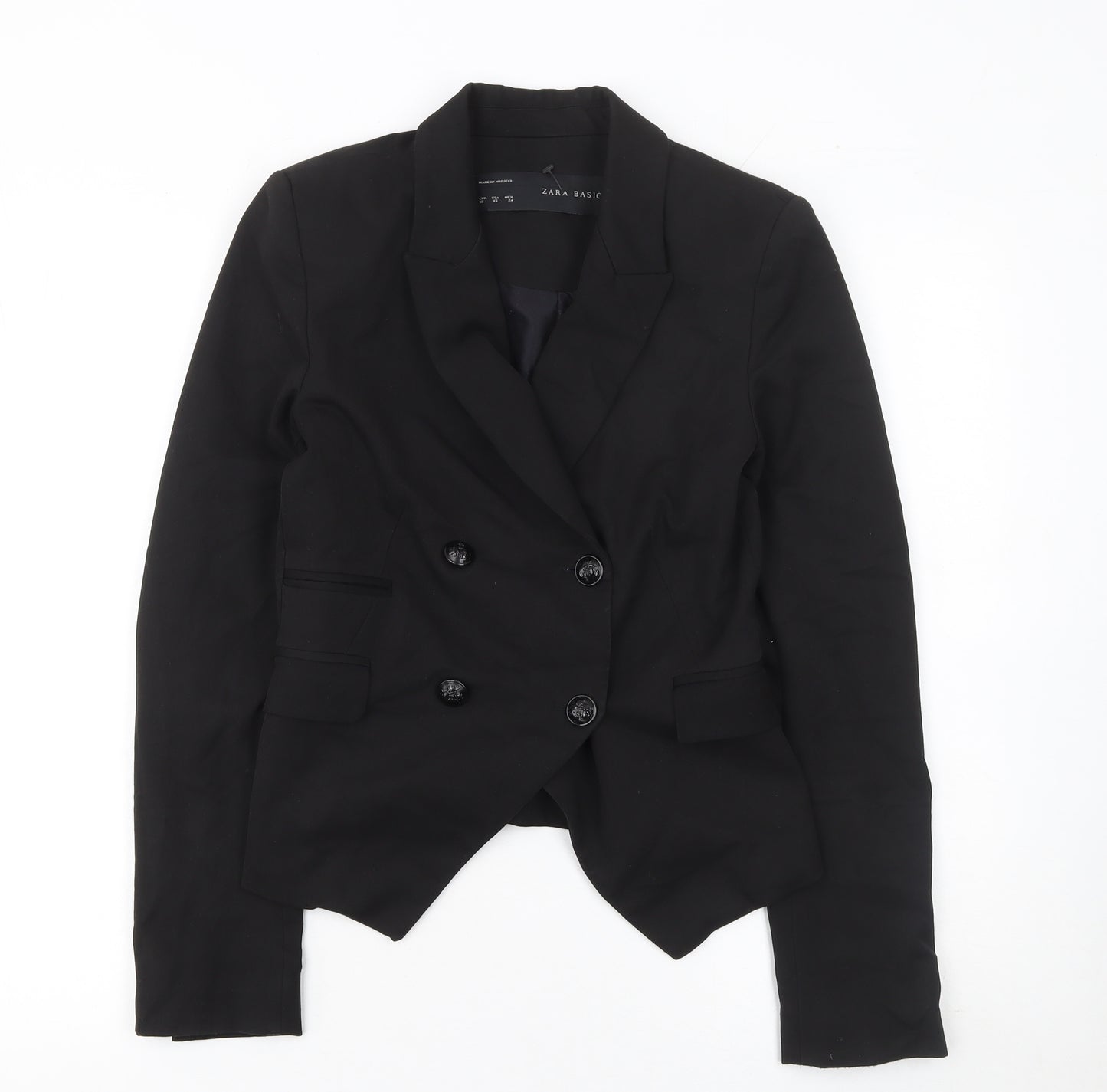 Zara Basic Women's Black Double Breasted Blazer XS