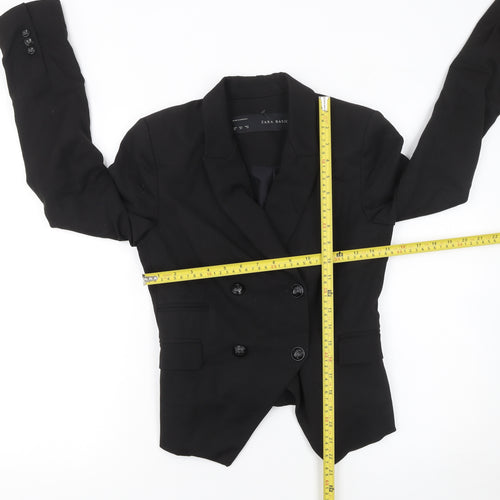 Zara Basic Women's Black Double Breasted Blazer XS