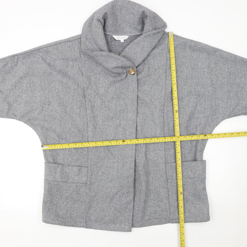 Apricot Women’s Grey Herringbone Mid-Length Coat XS