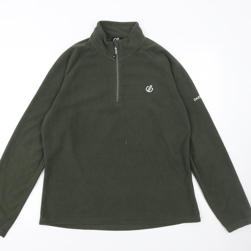 Dare 2B Women's Green 1/4 Zip Fleece Sweatshirt UK 14 Polyester Outdoor