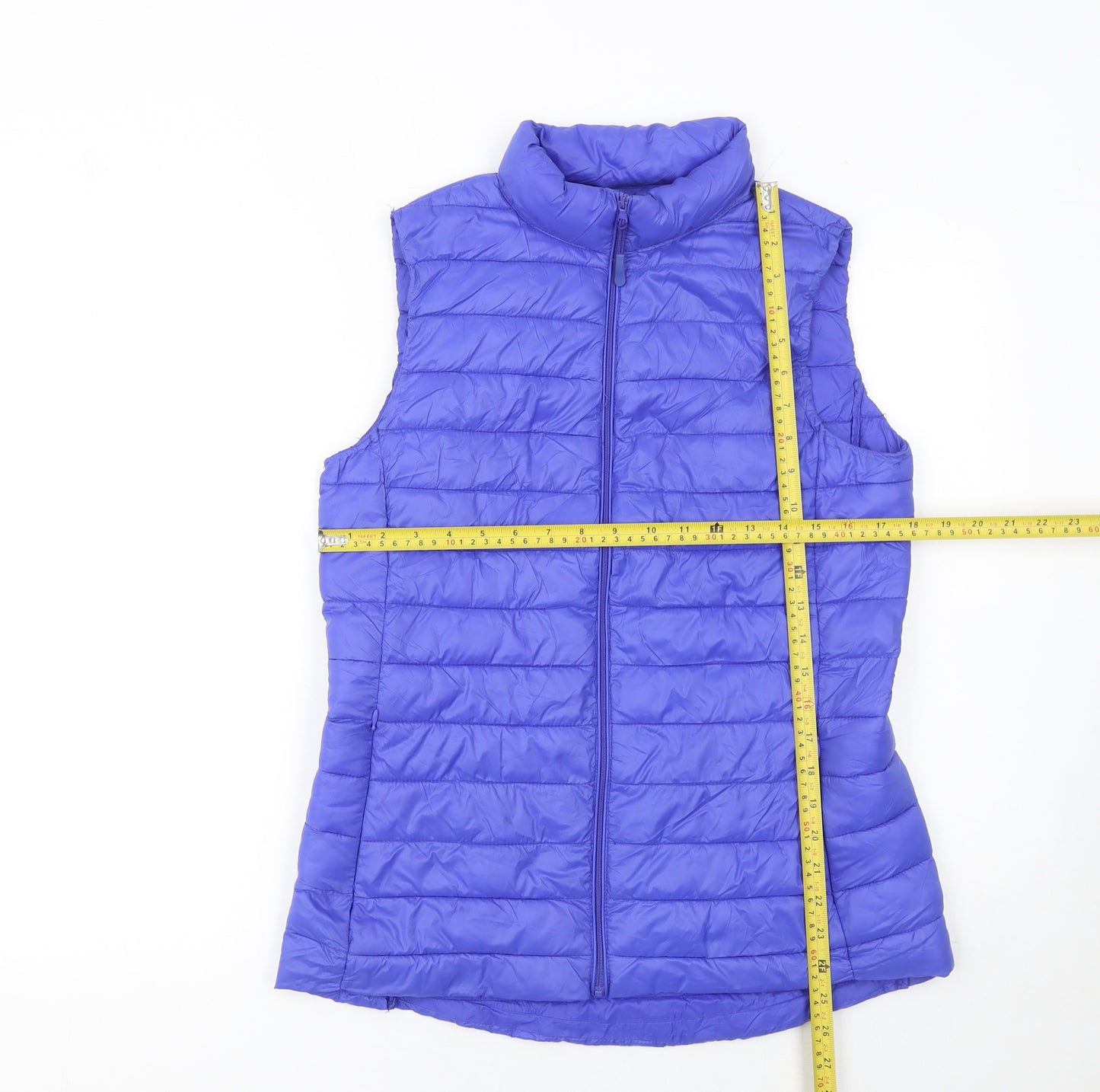 Dunnes Stores Women Blue Quilted Puffer Waistcoat Size 10