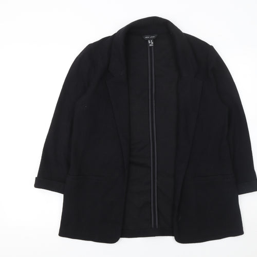 New Look Women's Black Size 12 Single-Breasted Blazer Jacket