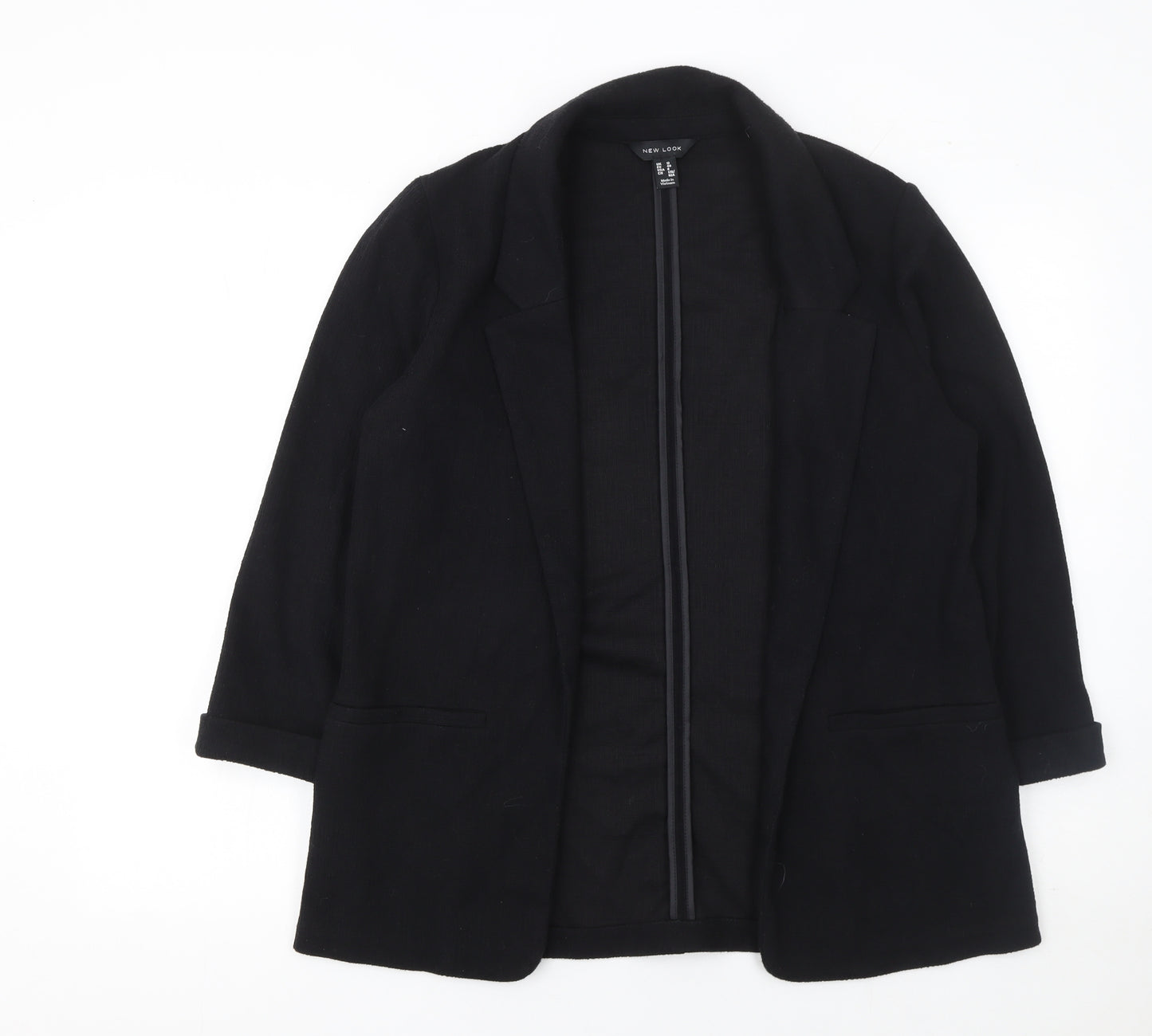 New Look Women's Black Size 12 Single-Breasted Blazer Jacket