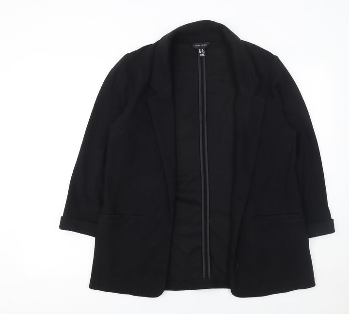 New Look Women's Black Size 12 Single-Breasted Blazer Jacket