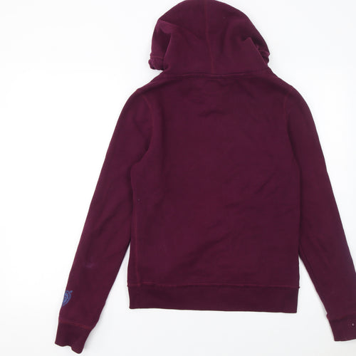 Hilfiger Denim Women's Purple Heart Print Pullover Hoodie Size S