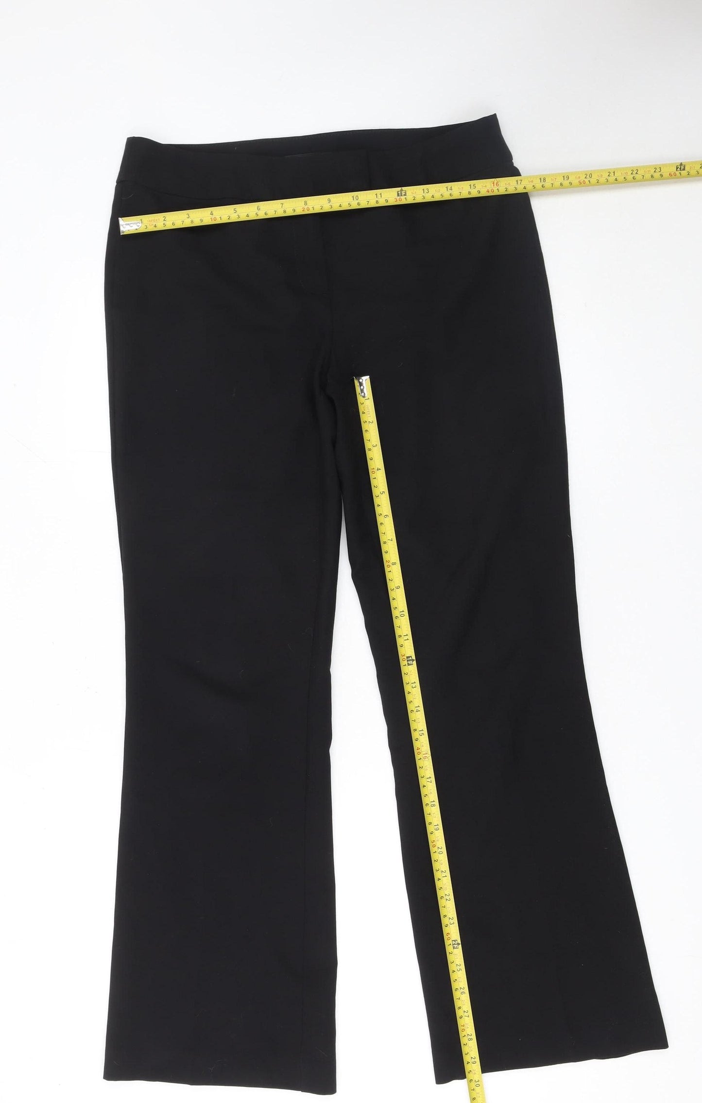 George Women's Black Size 12 Straight Leg Dress Pants