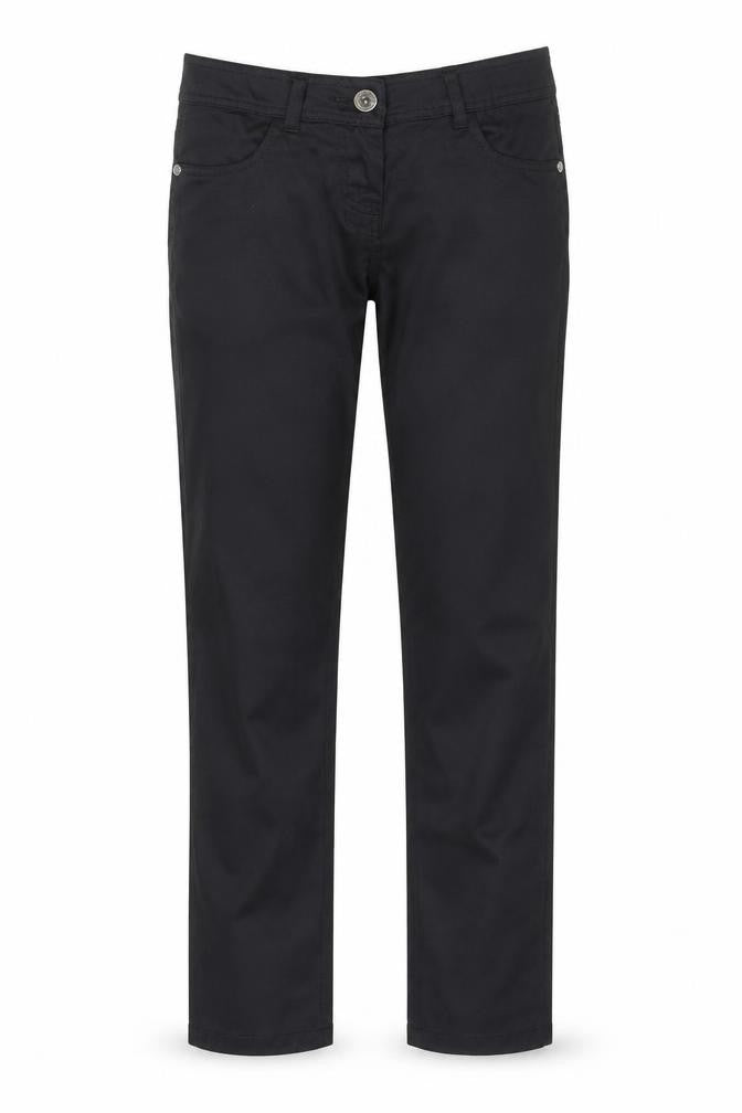 Front view of Denim Co Women's Black Slim Fit Stretch Jeans, size 8
