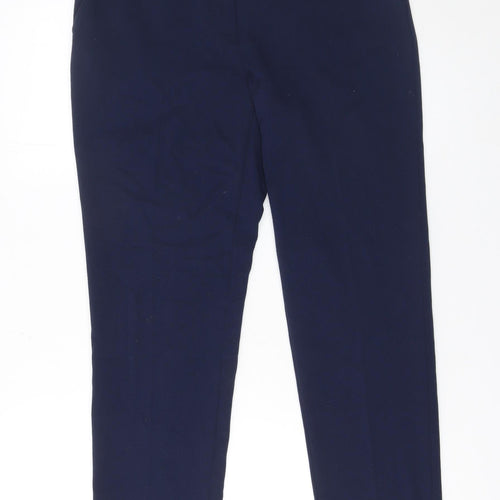 Marks and Spencer Womens Blue Size 10 Regular Stretch Trousers