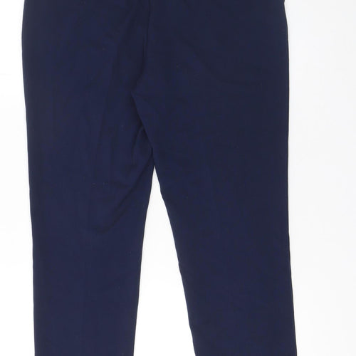 Marks and Spencer Womens Blue Size 10 Regular Stretch Trousers