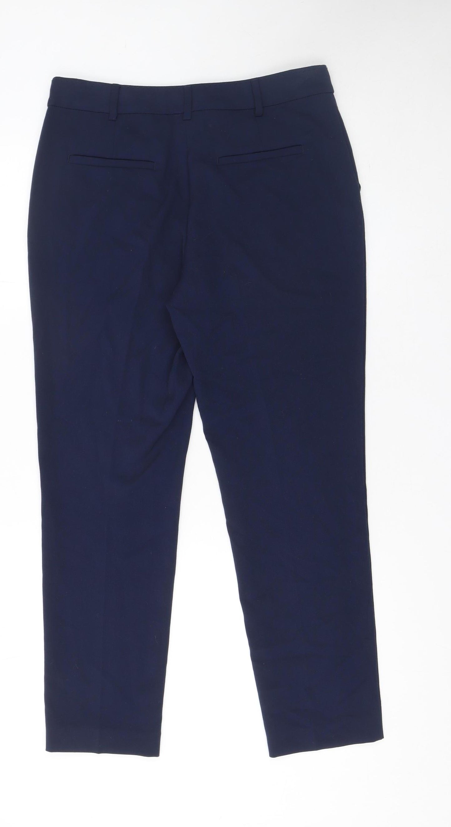 Marks and Spencer Womens Blue Size 10 Regular Stretch Trousers