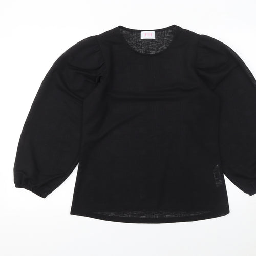 Savida Women’s Black Long Sleeve Puff Blouse Size 12