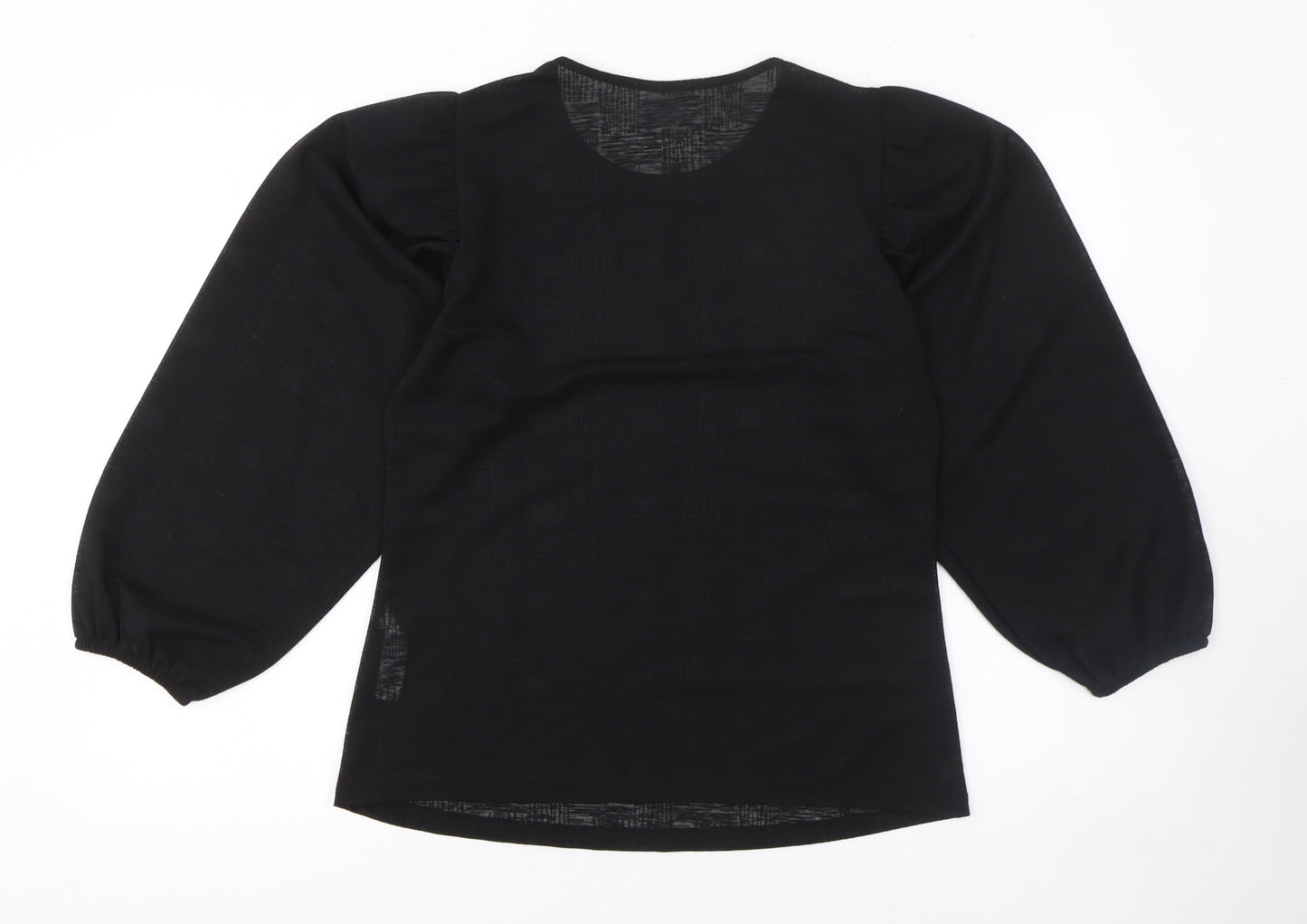 Savida Women’s Black Long Sleeve Puff Blouse Size 12