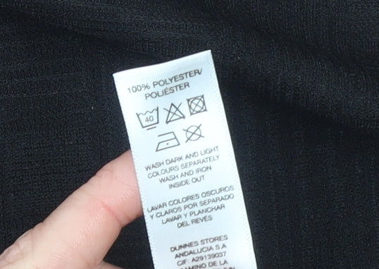 Savida Women’s Black Long Sleeve Puff Blouse Size 12