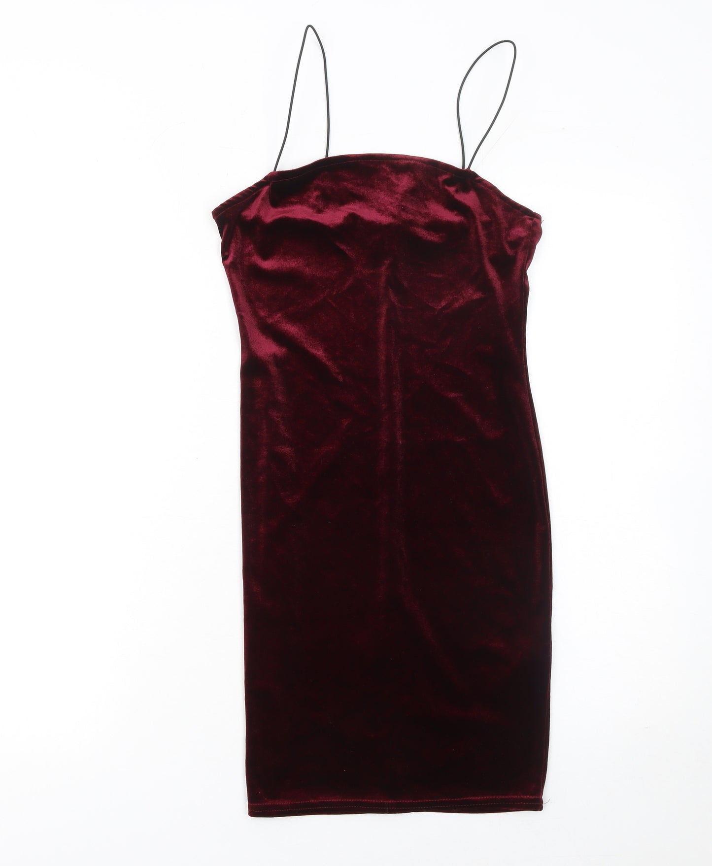 New Look Women Red Velvet Slip Dress Size 8 Partywear