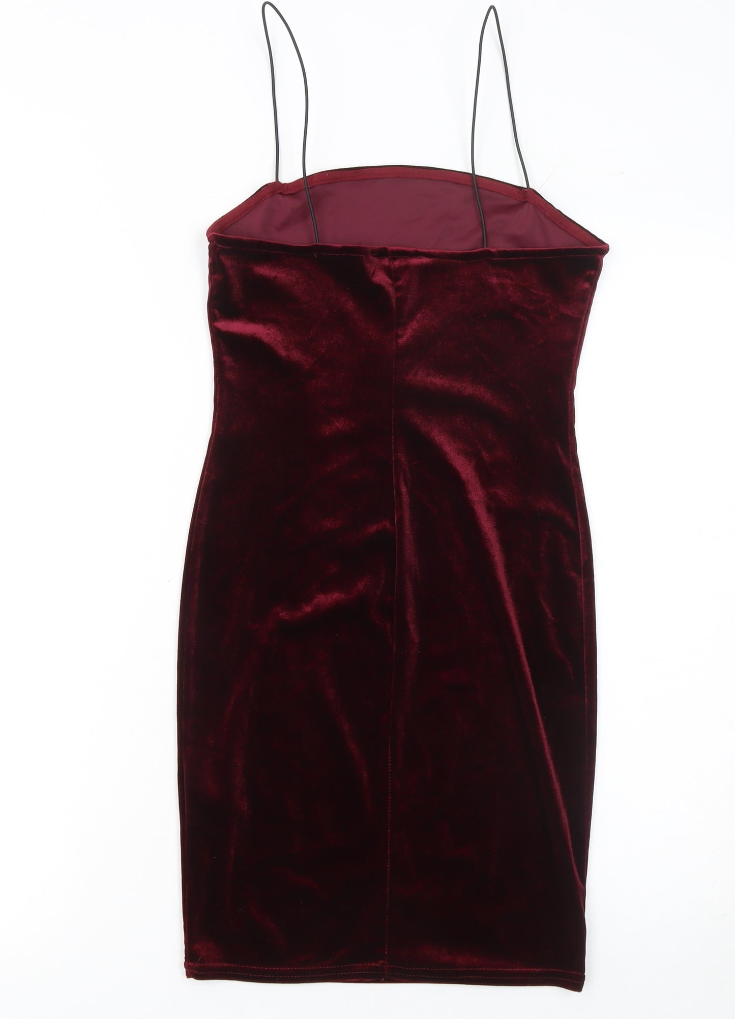 New Look Women Red Velvet Slip Dress Size 8 Partywear