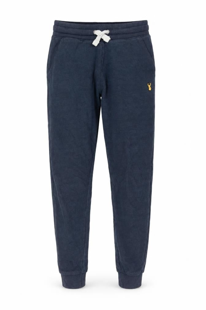 Front view of Next Men's Navy Jogger Sweatpants XS Cotton Blend Drawstring