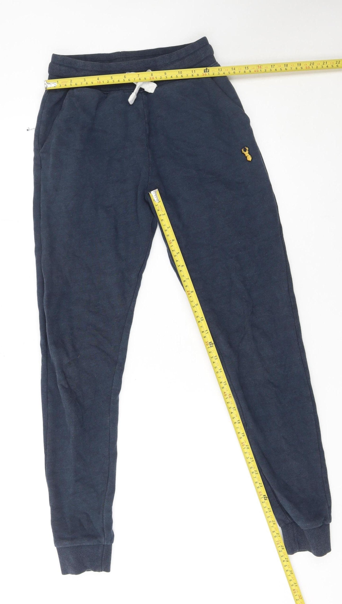 Next Men's Navy Jogger Sweatpants XS Cotton Blend Drawstring