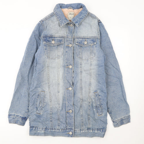 Denim Co. Women's Blue Cotton Lined Denim Jacket Size 6