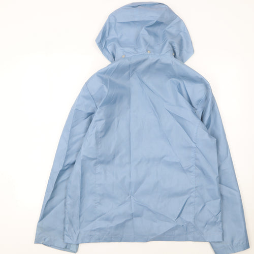 Neuville Women's Blue Hooded Lightweight Rain Coat Jacket UK 10