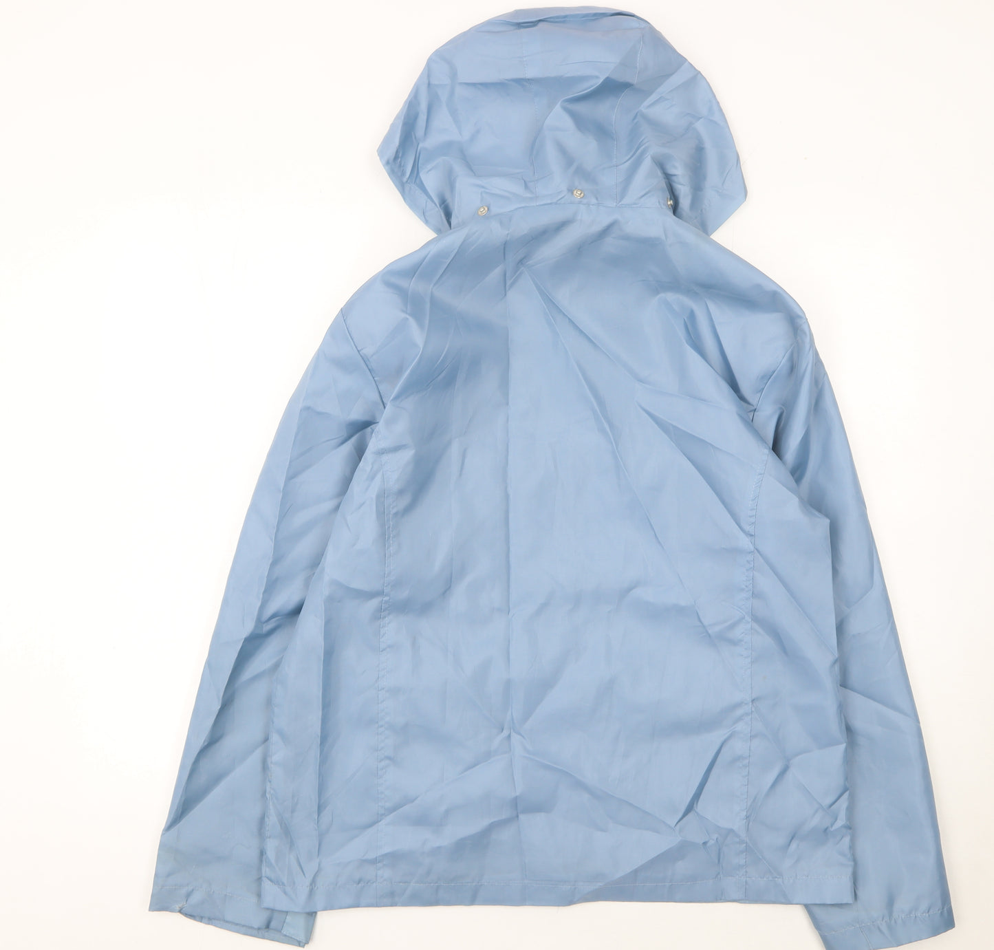 Neuville Women's Blue Hooded Lightweight Rain Coat Jacket UK 10