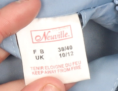Neuville Women's Blue Hooded Lightweight Rain Coat Jacket UK 10