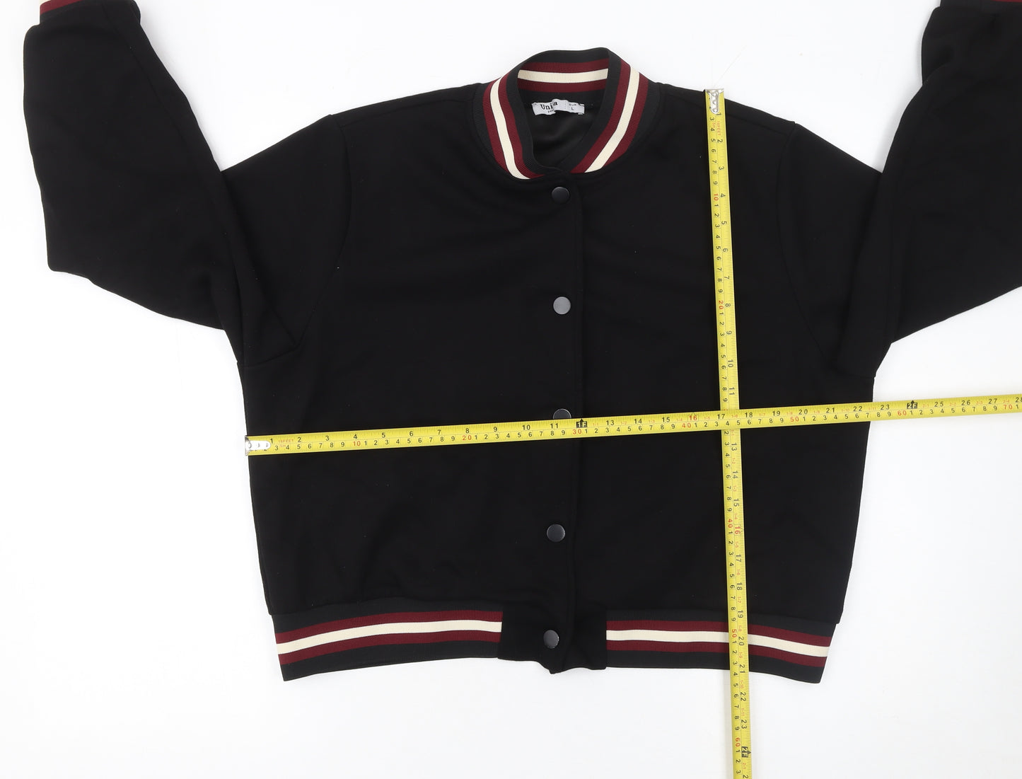 Unika Paris Womens Black Size 12 Varsity Jacket