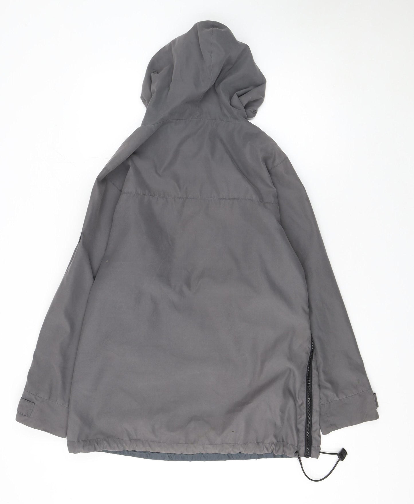 Wrangler Men's Grey Hooded Anorak Jacket Size L Outdoor Casual
