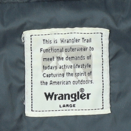 Wrangler Men's Grey Hooded Anorak Jacket Size L Outdoor Casual