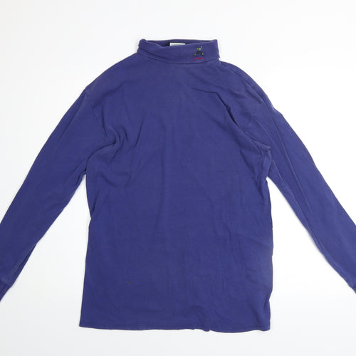 Pringle Men’s Blue Cotton High Neck Sweatshirt XL Vintage Style