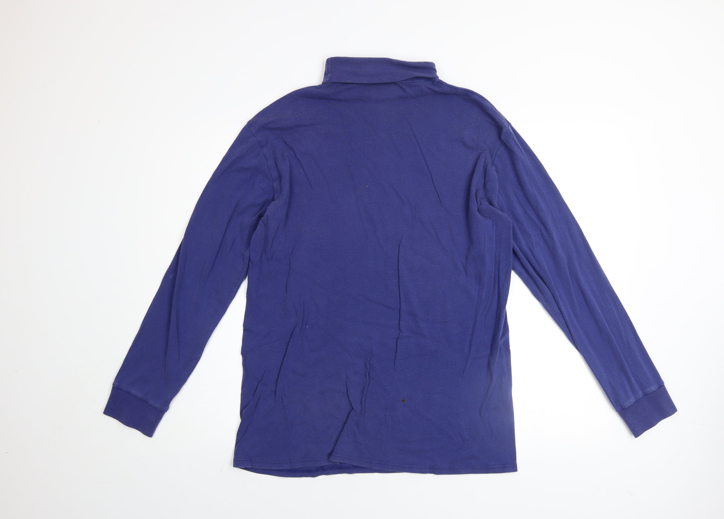 Pringle Men’s Blue Cotton High Neck Sweatshirt XL Vintage Style