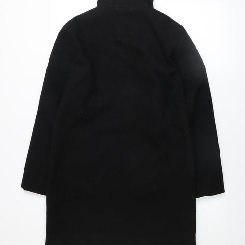 Jacqueline de Yong Womens Black Mid-Length Zip Coat Size S