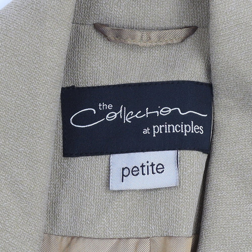 Principles Petite Beige Single-Breasted Blazer Jacket Size 10
