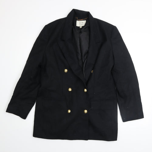 JFW Classics Womens Black Wool Blazer Size 14 Double Breasted Smart Jacket