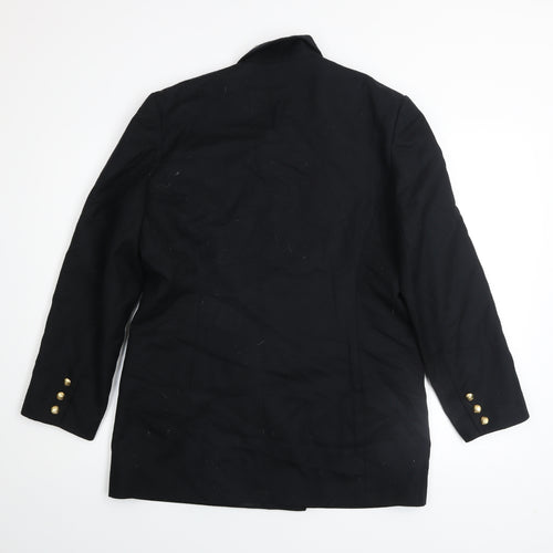 JFW Classics Womens Black Wool Blazer Size 14 Double Breasted Smart Jacket