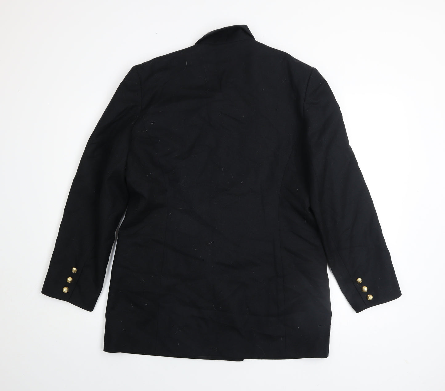 JFW Classics Womens Black Wool Blazer Size 14 Double Breasted Smart Jacket