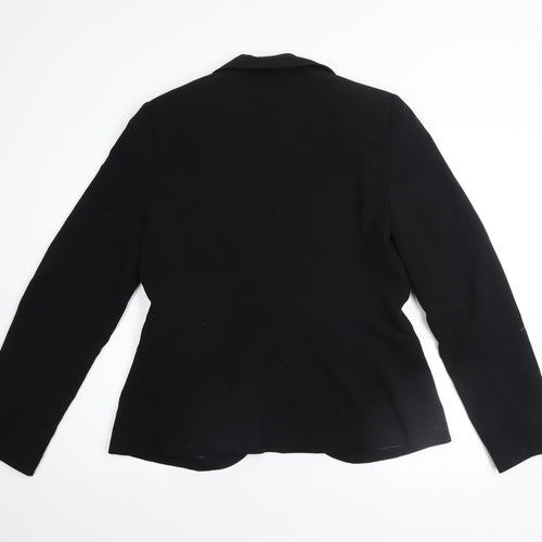 Dorothy Perkins Women Black Size 14 Classic Single-Breasted Blazer