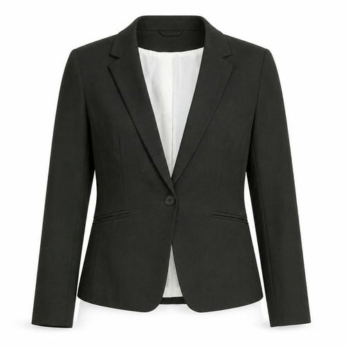 H&M Women’s Black Single-Breasted Blazer UK 8 Classic Fit Jacket