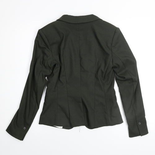H&M Women’s Black Single-Breasted Blazer UK 8 Classic Fit Jacket