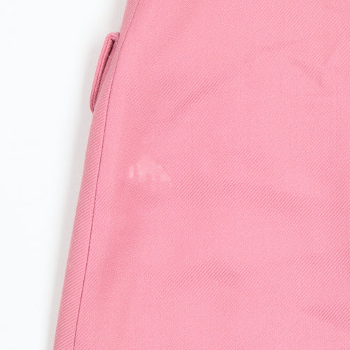 Marks and Spencer Women Pink Long Zip Coat Size 10 Classic Style