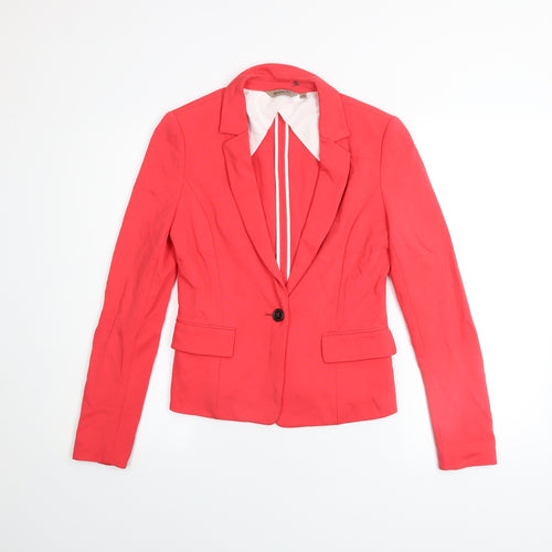 Masfer.SU Women's Pink Cotton Blend Slim Fit Blazer Size 10