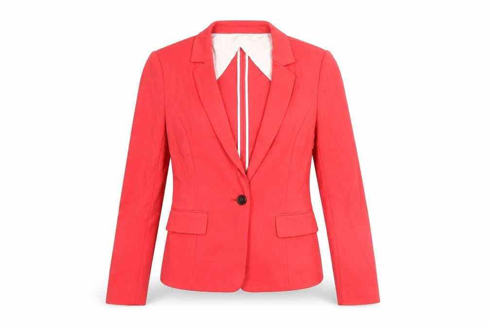 Masfer.SU Women's Pink Cotton Blend Slim Fit Blazer Size 10