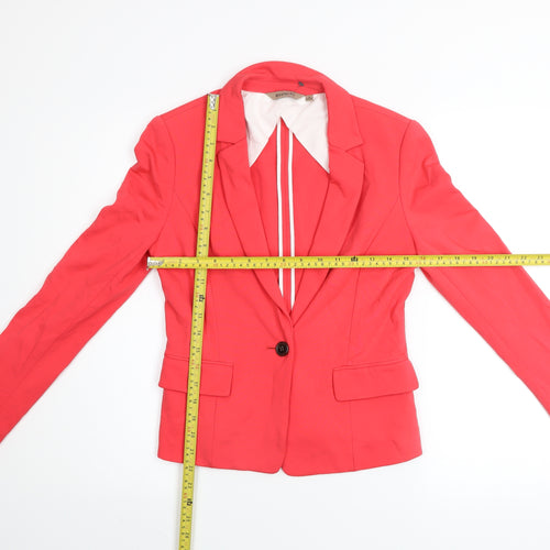 Masfer.SU Women's Pink Cotton Blend Slim Fit Blazer Size 10