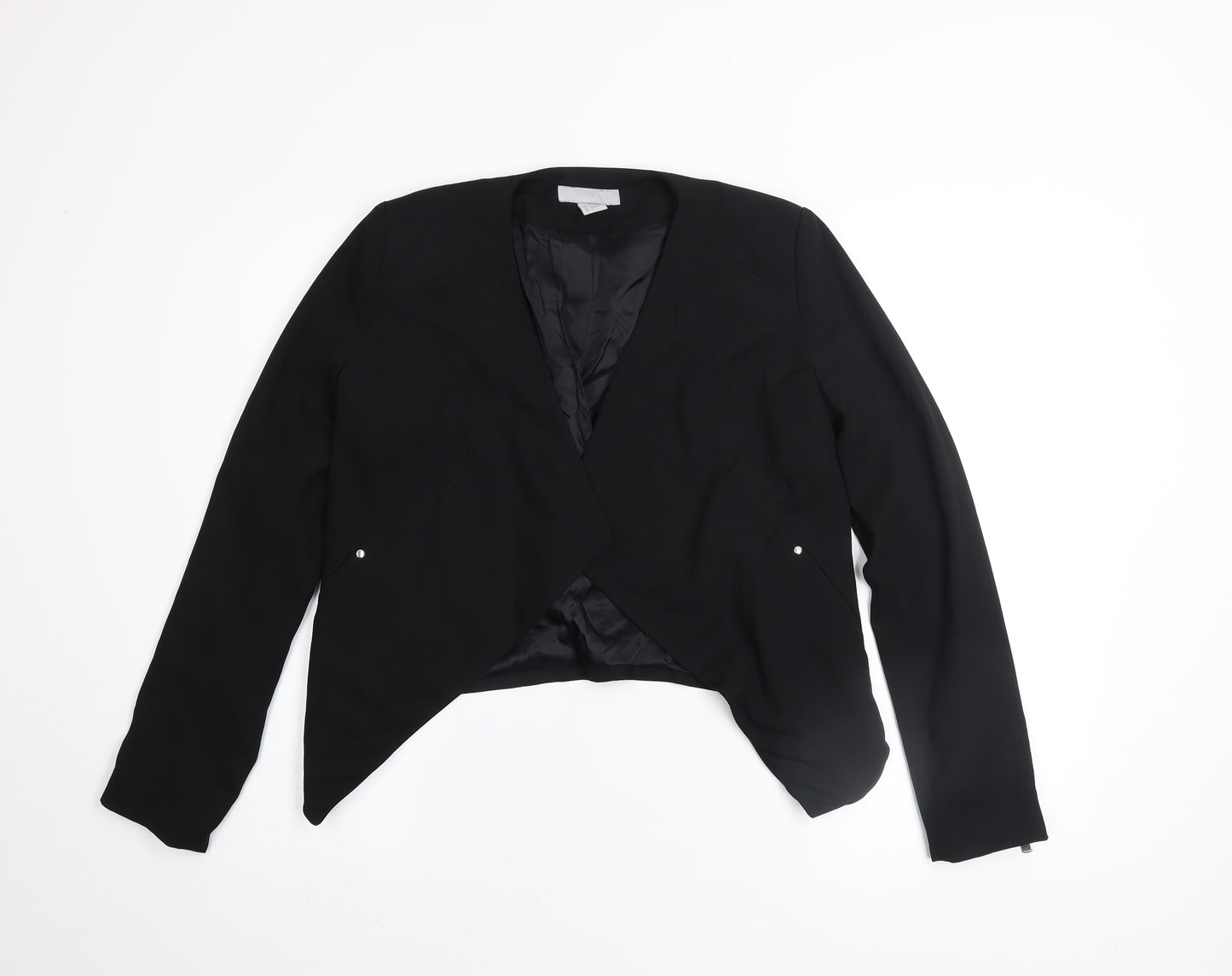 H&M Women’s Black Blazer Jacket Size 8 Classic Lightweight