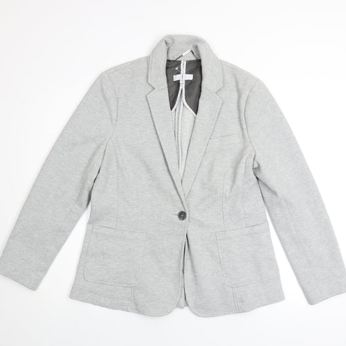 Jasper Conran Women's Grey Size 14 Classic Blazer Jacket