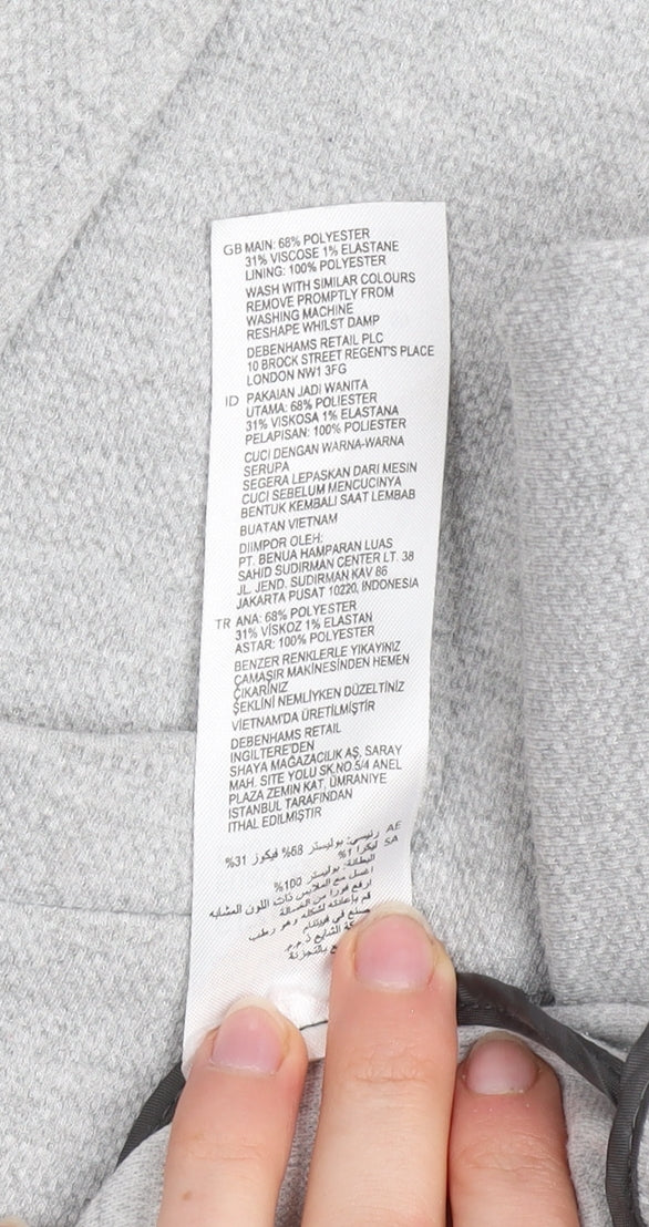 Jasper Conran Women's Grey Size 14 Classic Blazer Jacket