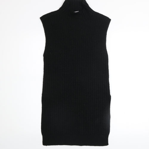 Vero Moda Women’s Black Sleeveless Mock Neck Knit Jumper Size S