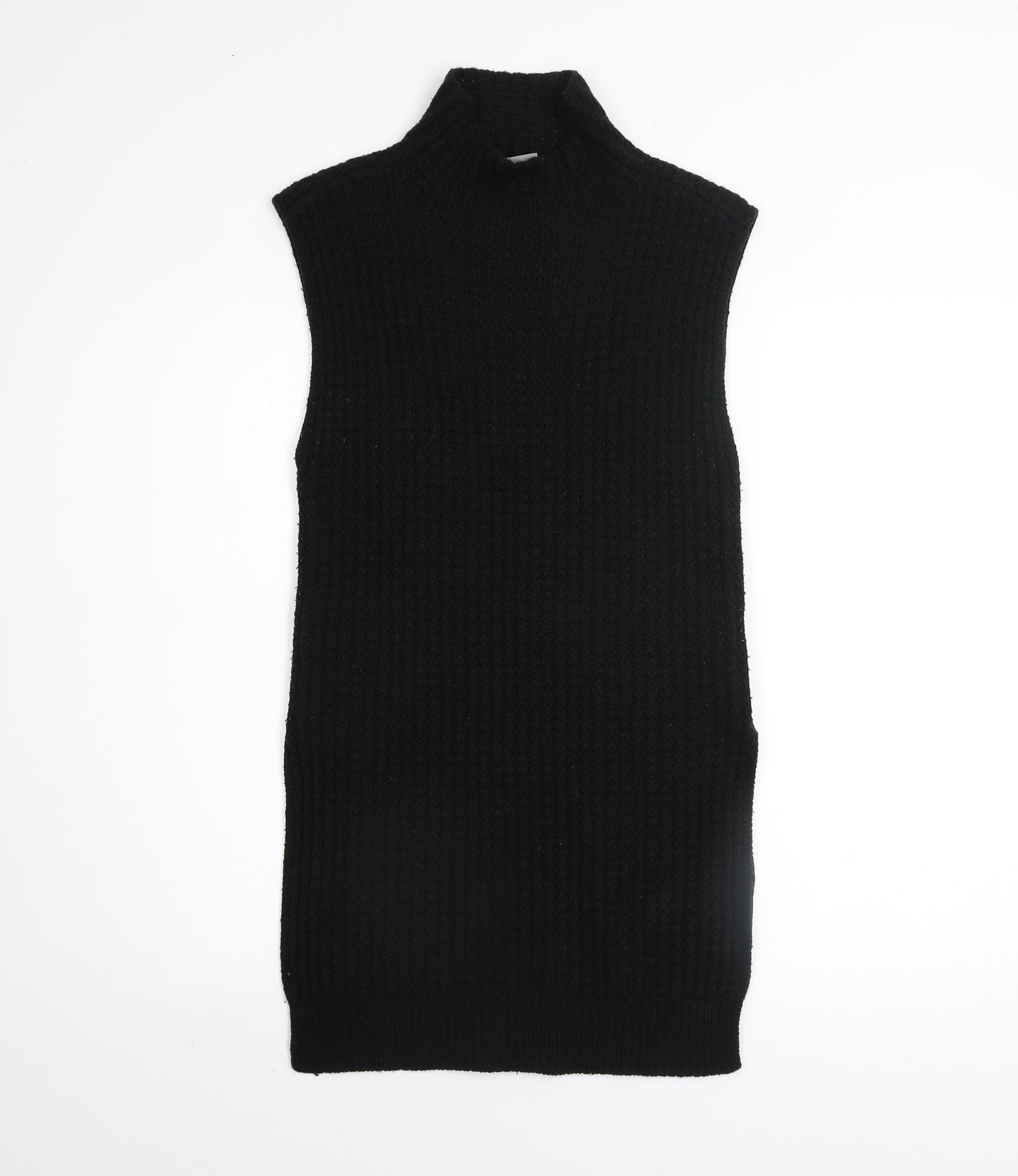 Vero Moda Women’s Black Sleeveless Mock Neck Knit Jumper Size S