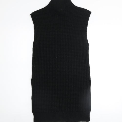 Vero Moda Women’s Black Sleeveless Mock Neck Knit Jumper Size S