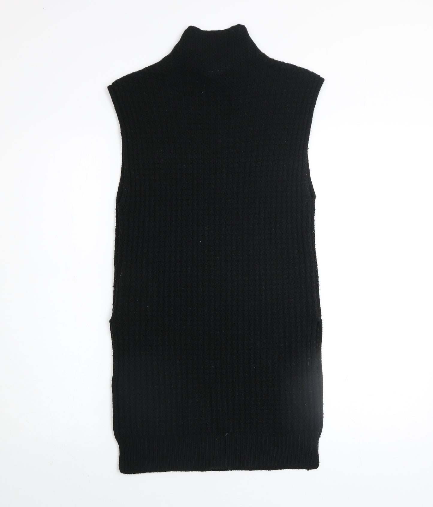Vero Moda Women’s Black Sleeveless Mock Neck Knit Jumper Size S