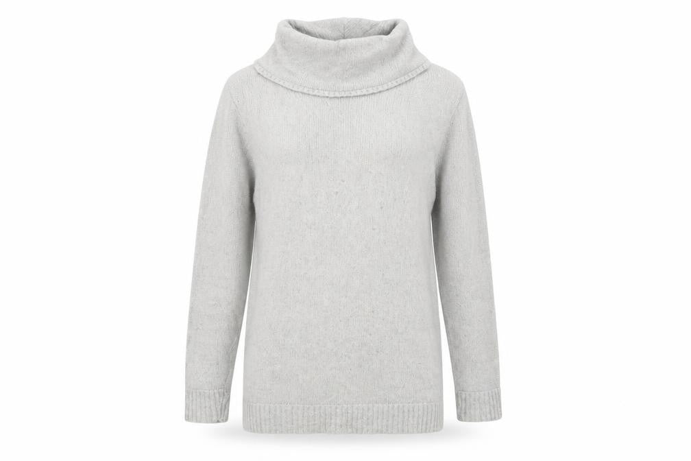 Lakeland Men Grey M Roll Neck Acrylic Knit Jumper Long Sleeve